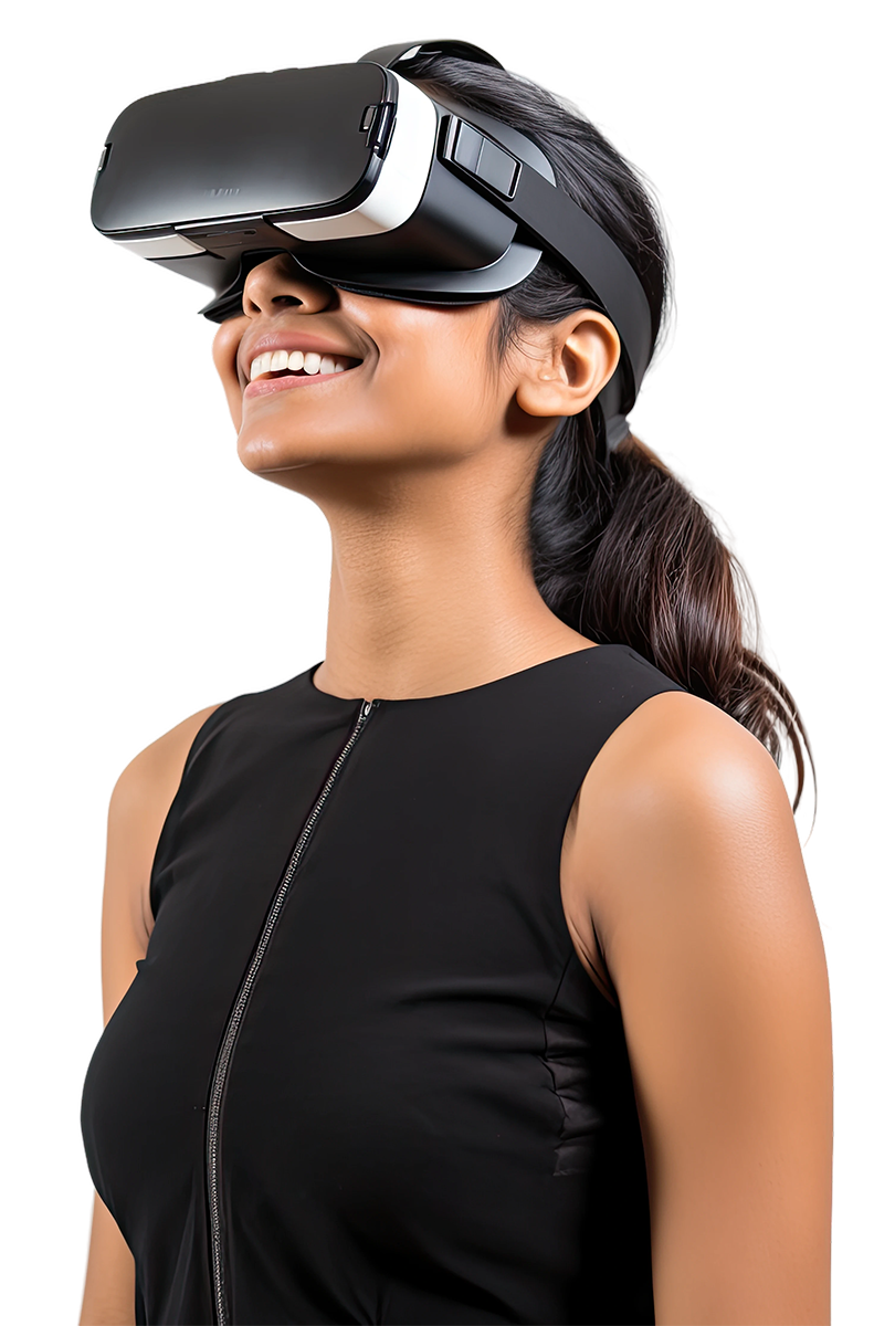 woman with VR